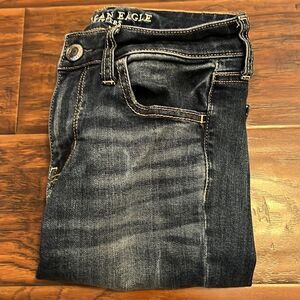 American Eagle Factory Blue Distressed Denim Jeggings Festival Casual Co…